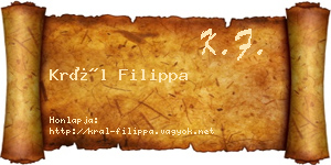 Král Filippa névjegykártya
